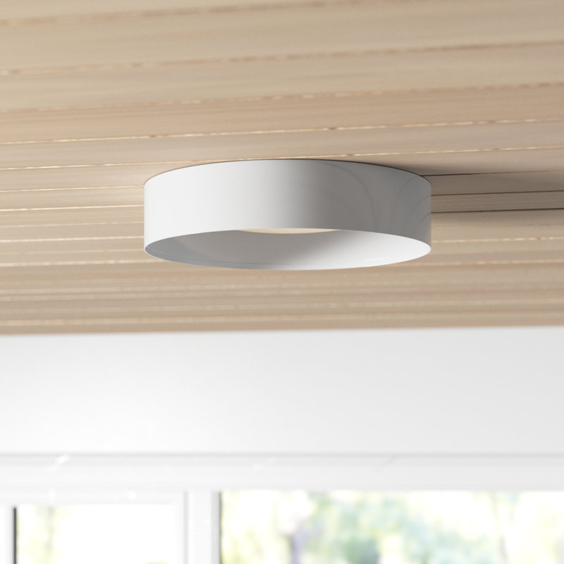 White Acrylic LED Flush Mount Ceiling Light