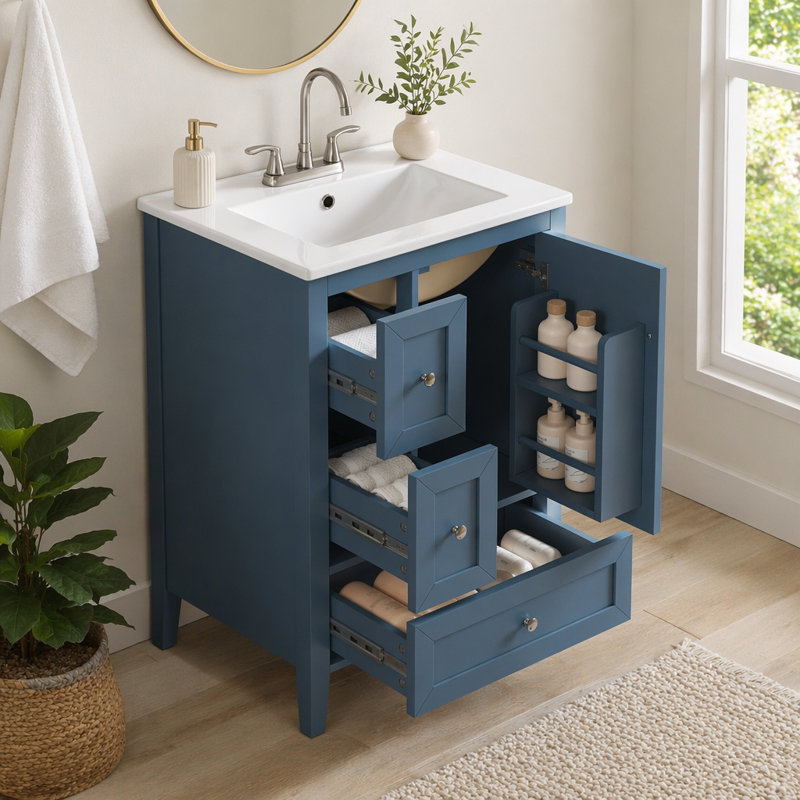 Meuble-lavabo 24 po avec évier en céramique 24 po