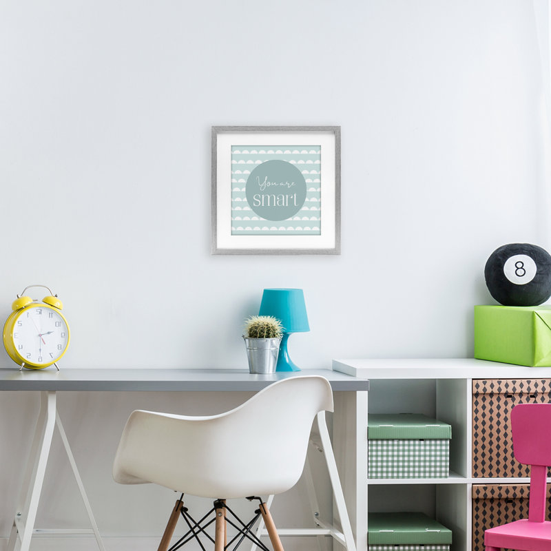 «You Are Smart Affirmation», impression encadrée sous verre, design par Christine Simpson Art, H 13 po x l 13 po