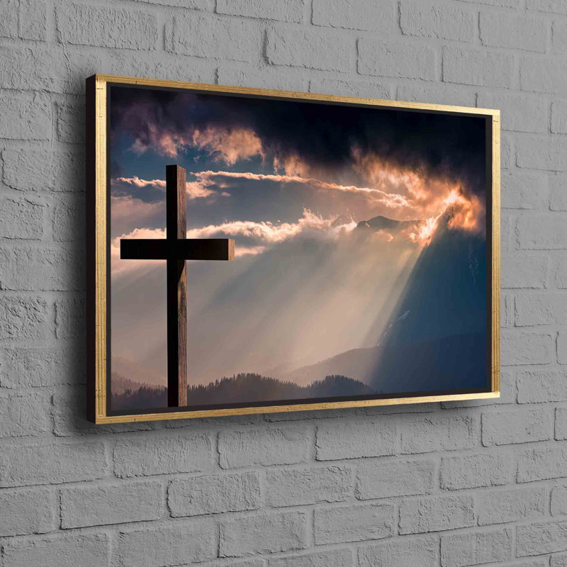 Print on Canvas, 25 cm H x 35 cm W, Gold Floater Framed