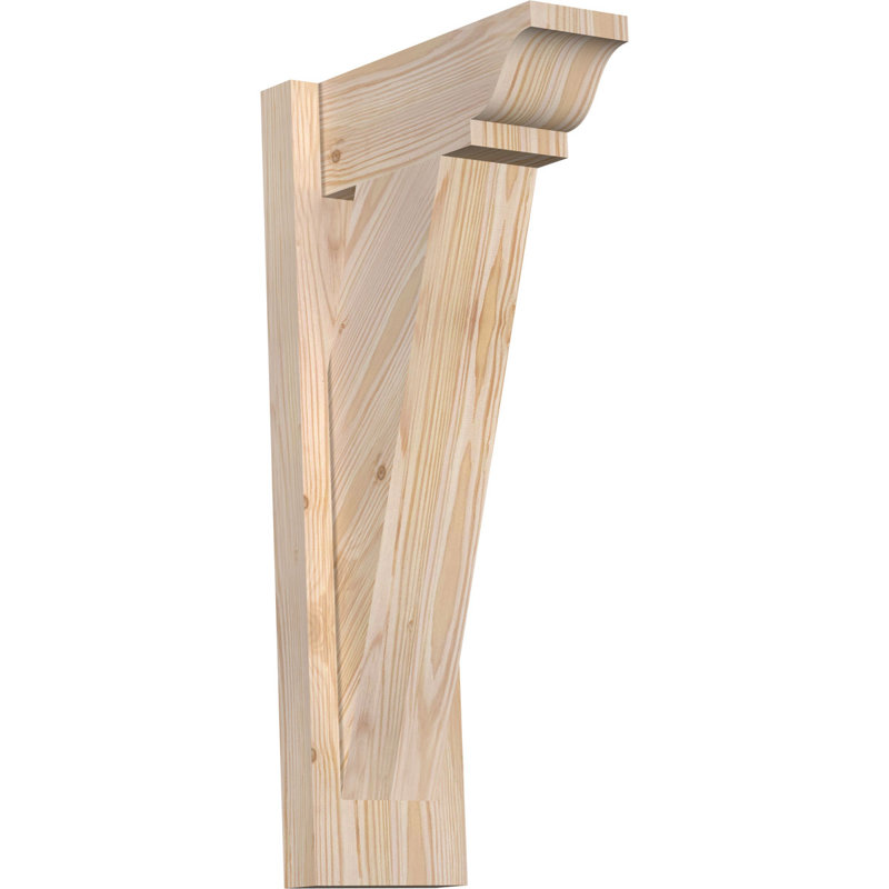 Persienne traditionnelle en bois rustique, Sapin Douglas de 5 1/2 po (lisse), P 12 po x H 24 po