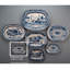Porcelain Platter Blue and White Willow 16.5inL-1908488738