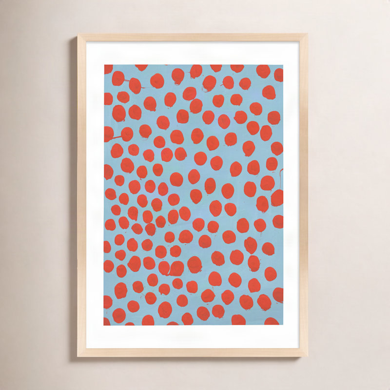 Navi Orient rouge sur bleu gris par Michela Sorrentino - Peinture, Brun, H 38 po x l 26,5 po x P 1,25 po