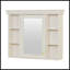 Armoire de rangement murale bleue 35 po x 28 po avec porte miroir