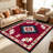 Red Southwestern carpet-easy to clean, machine-washable, soft and comfortable; suitable for door mats, kitchens, living rooms, bedrooms, corridors, and laundry areas. Easy to clean, durable carpet for home decoration.-129890081