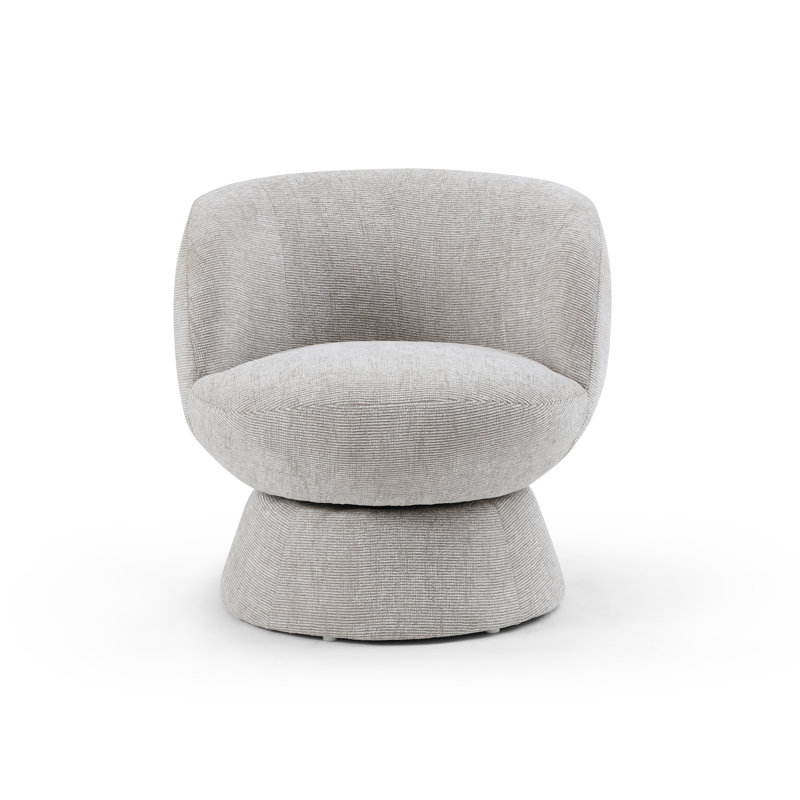 Danvers Chenille Swivel Chair, Cream