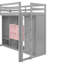 Lit mezzanine simple pour enfants avec garde-robe-1196780180