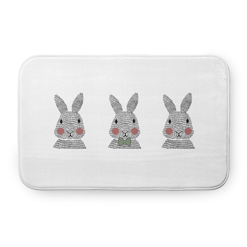 Tapis de bain Byrdsong, L 21 po x L 34 po, Vert