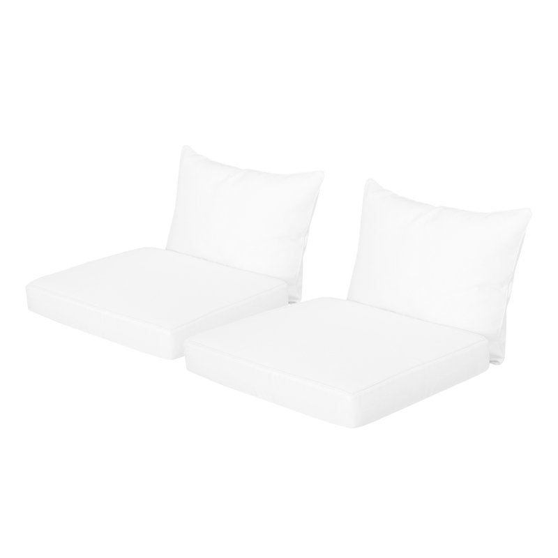 Stella Outdoor 1'' Lounge Chair Seat / Back Cushion, White