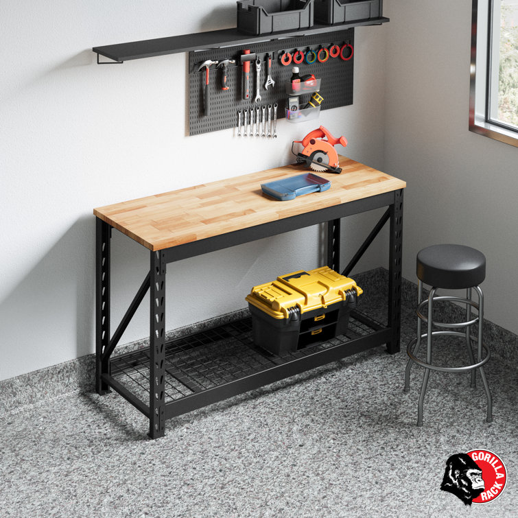 Gorilla Rack GR2102B 5-Feet Workbench with 2 Drawers, Black,  price  tracker / tracking,  price history charts,  price watches,   price drop alerts