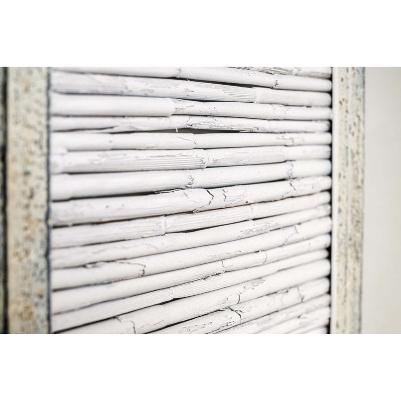 Marsh Reed Square Metal Wall Mirror