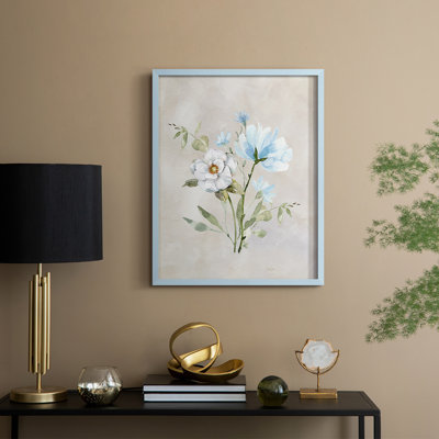Détail dans la prairie II, reproduction encadrée - bois massif