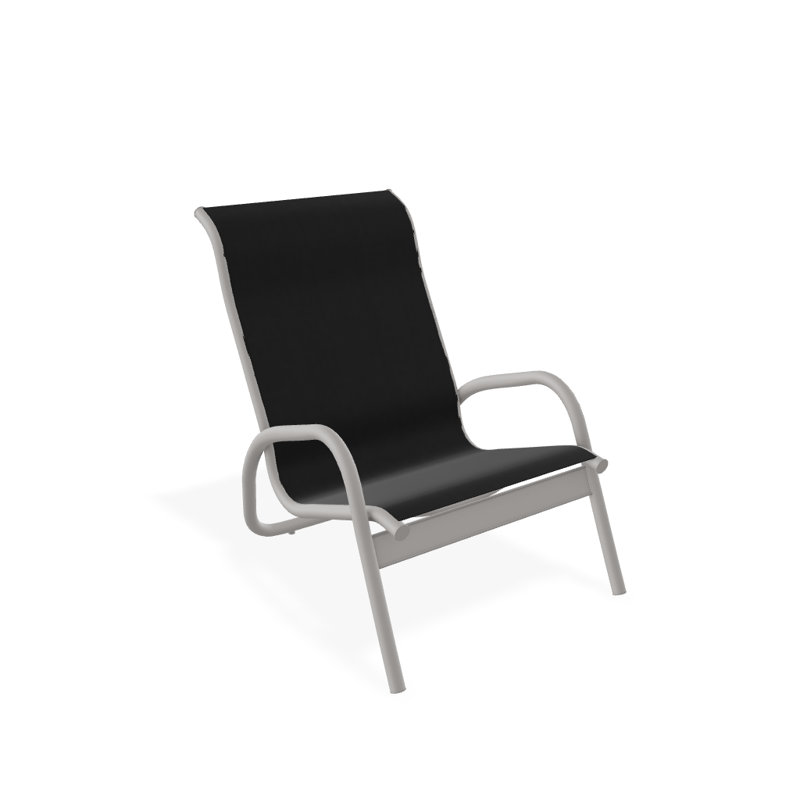 Chaise de jardin Gardenella, Noir, Gris chaleureux