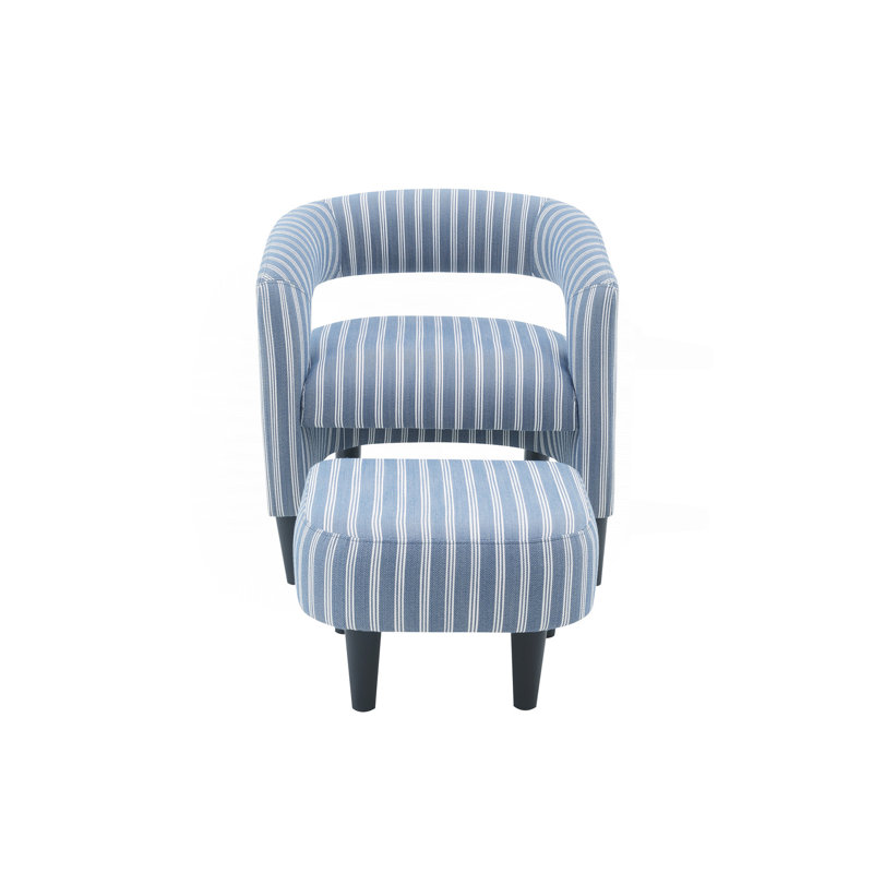 Fauteuil demi-tonneau d'appoint avec repose-pieds et fauteuil rembourré Modern Modern
