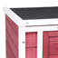 Maison de canard en bois rouge avec toit ouvert et imperméable - petite cage pour lapin et plus de chiots