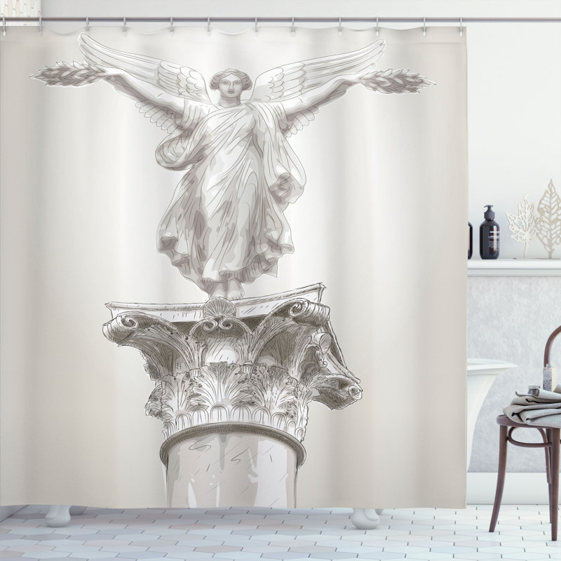Shower Curtain with Hooks Included, 69" H x 105" W