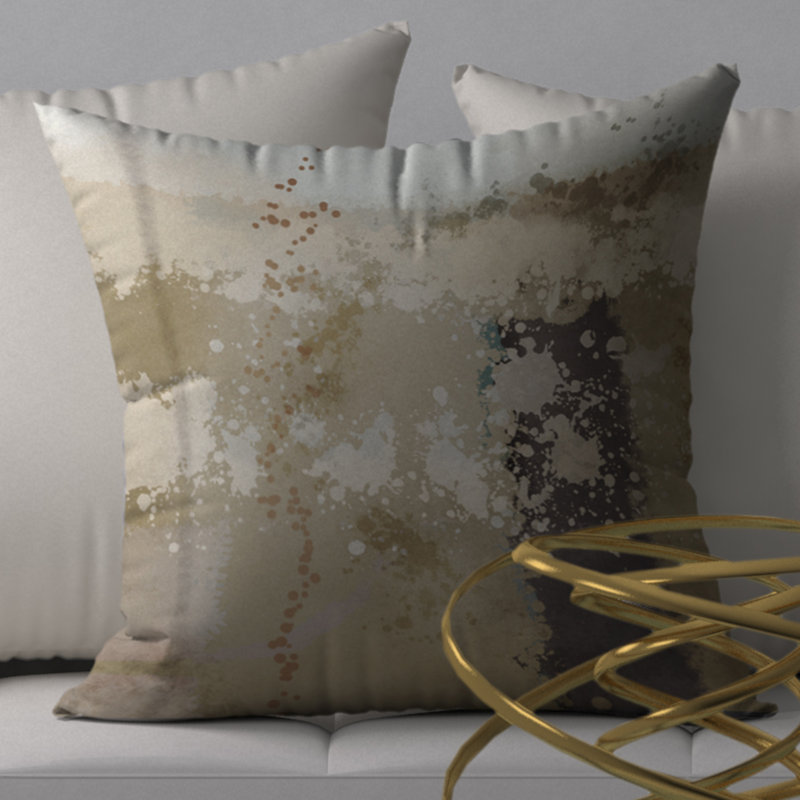 Abstract Throw Pillow, 24" H x 24" W