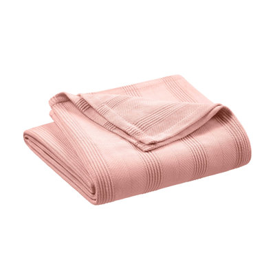 Vellux 100% Cotton Blanket - Soft, Breathable, Cozy & Lightweight Thermal Blanket All-Season Blanket Perfect for Layering Bed, Couch & Sofa - Hotel Quality