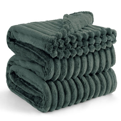 280gsm Bedsure Christmas Blanket with Striped Cute Plush Throw GentleSoft™️90% Flannel Fuzzy Warm Home Decor Winter Gift  
