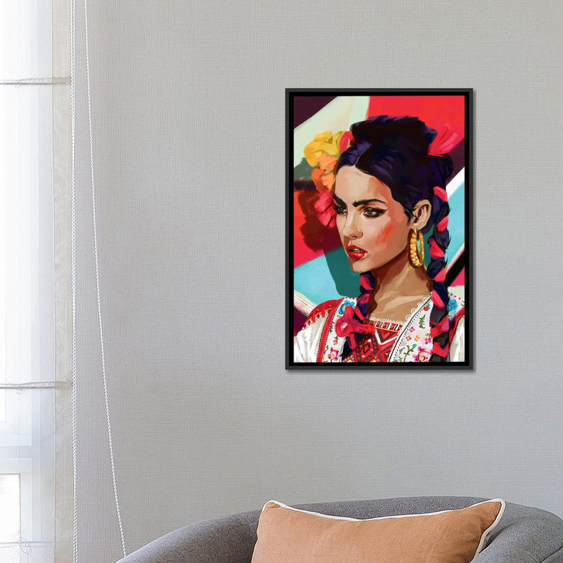 «Mexico», impression sur toile, H 26 po x l 18 po x P 1,5 po, Pas de tapis, Toile encadrée noire