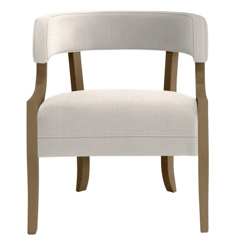 Thom Filicia Home Barrel Chair, Hampton, Instant Parchment
