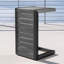 Table d'extérieur moderne en gris - Fabrication en aluminium fonctionnelle pour les taches de détente