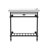 Fireclay Rectangular Console Bathroom Sink with Overflow-49500074-119167066