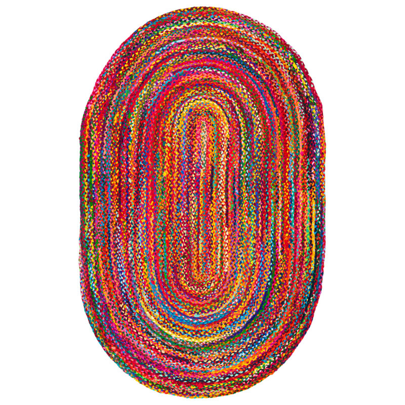 Fiqueroa Cotton Indoor Rug, Oval 3' x 5'