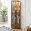 Vitrine de coin à 6 tablettes avec lumières