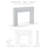 Portland Cast Stone Fireplace Surround with Bullnose Hearth-104123160-104123165