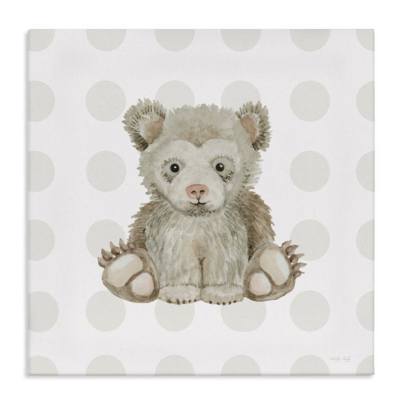  «Nursery Bear on Dots» par Cindy Jacobs, H 17 po x l 17 po