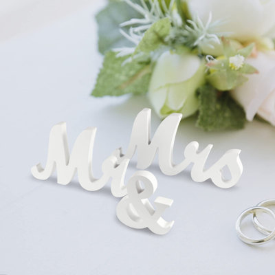 Mr & Mrs Sign, Large Mr and Mrs Sign for Wedding Table - Freestanding White Wooden Head Table Decor Wedding, Nuestra Boda Letrero, Decoracion Para Boda