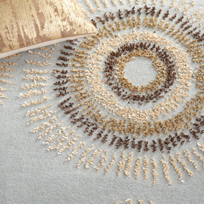 Tapis géométrique en laine touffeté à la main Jorie