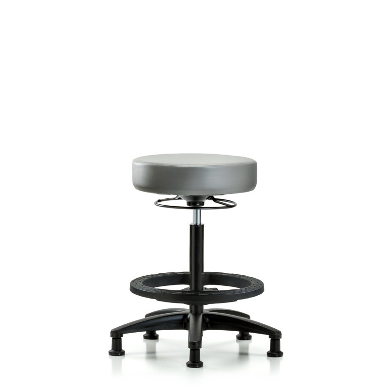 Tabouret de laboratoire réglable en hauteur Holdina, 34.5", Argenté