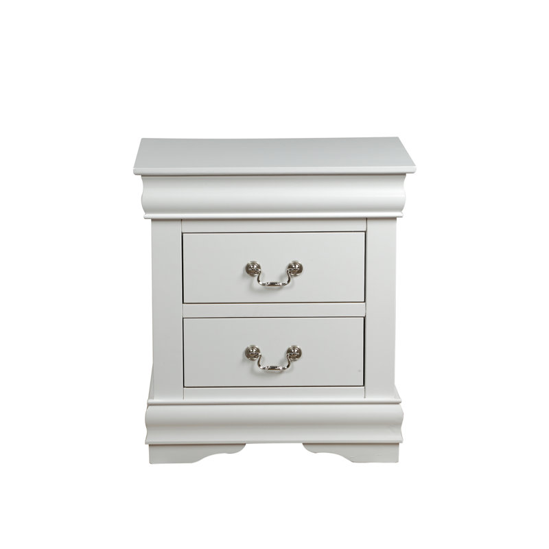 Table de chevet blanche avec mouvement de tiroir lisse et design élégant pour une chambre à coucher propre
