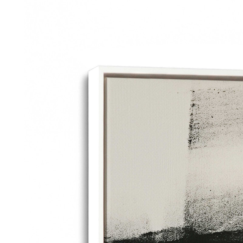 Ensemble de 3 impressions sur toile gris anthracite, H 48,75 po x l 98,25 po x P 1,75 po, Cadre flottant blanc opaque