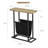 Swopes Two-Tier Rectangular End Table Metal Frame for Living Room, Bedroom, Bedside