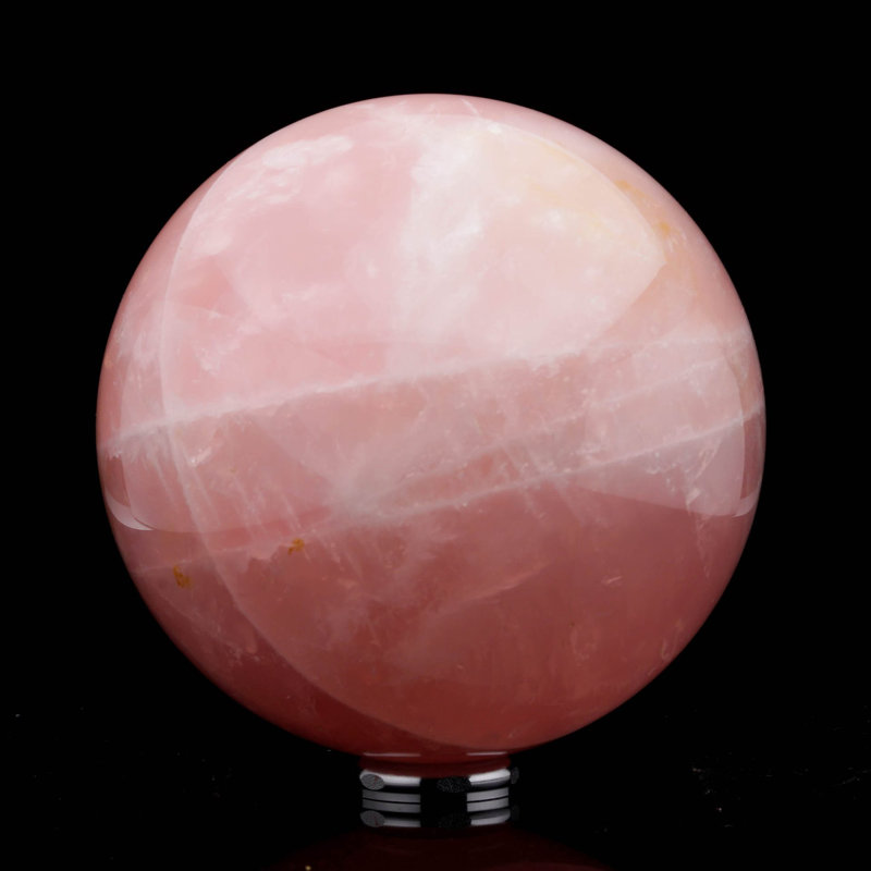 Grande sphère de quartz rose véritable