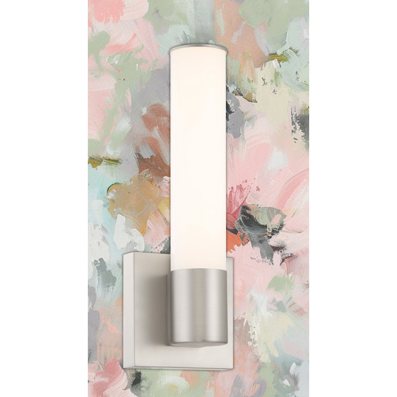 Camodeca Steel LED Armed Sconce, Brushed Nickel