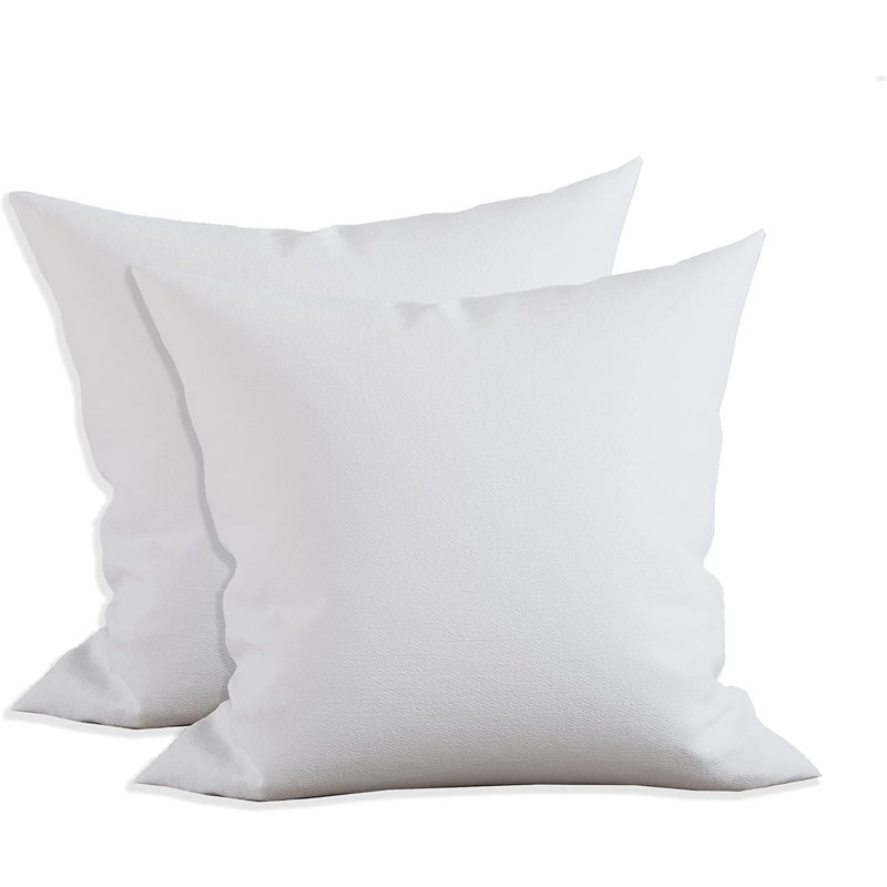 12 X 20 Throw Pillow Inserts - 2-PACK Pillow Insert Poly-Cotton Shell With Siliconized Fiber Filling - Rectangular Form, Decorative For Couch Bed Inserts, , 12 X 20 Inch