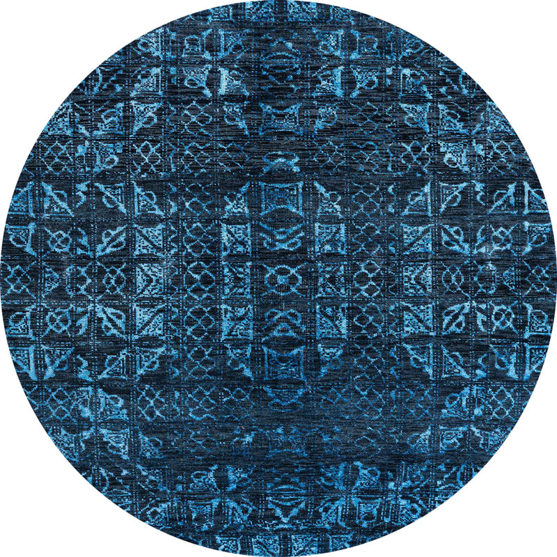 Tapis abstrait moderne 4504, Rond 8 pi