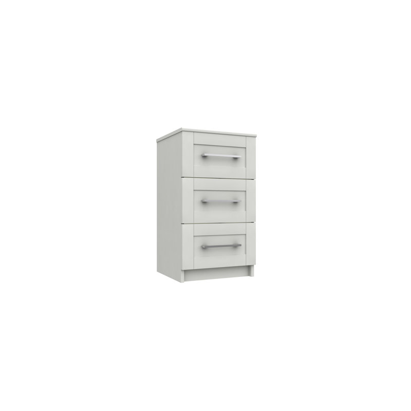 Niemeyer 38.3cm W Manufactured Wood Bedside Table, White