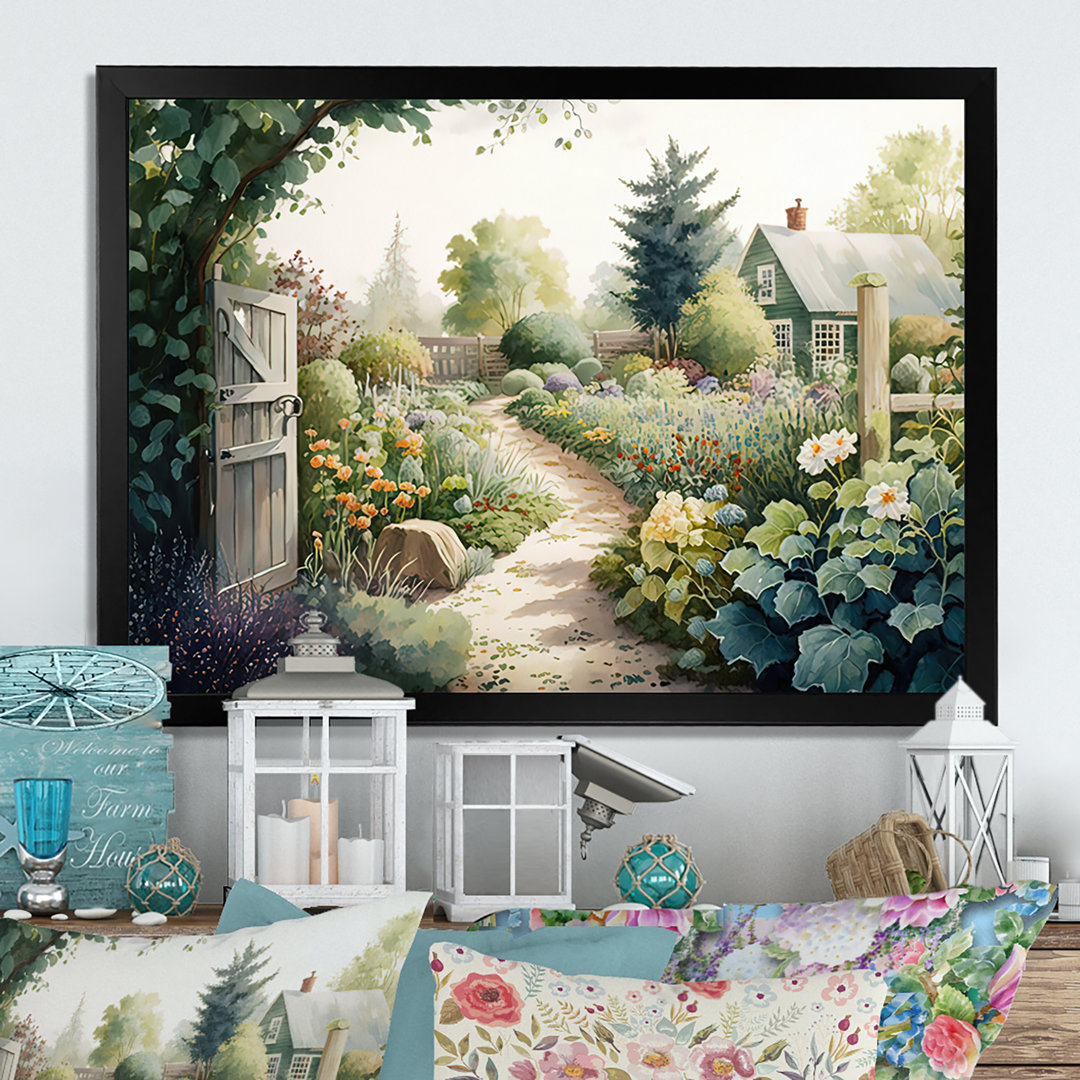 Fresh Garden At The Cottage I - Farm Large Wall Art August Grove® Overall 