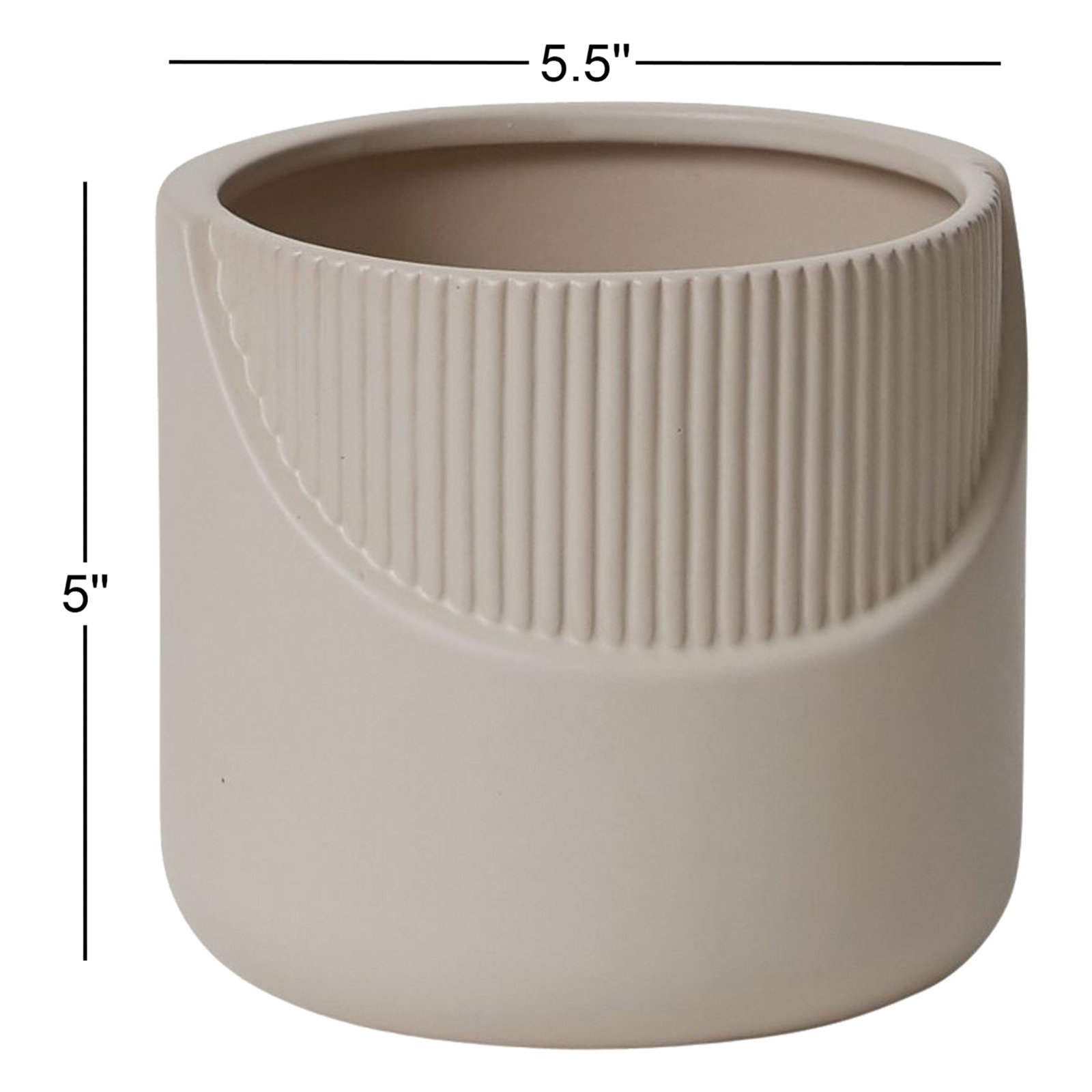 Handmade Ceramic Table Vase, 5" H x 5.5" W x 5" D