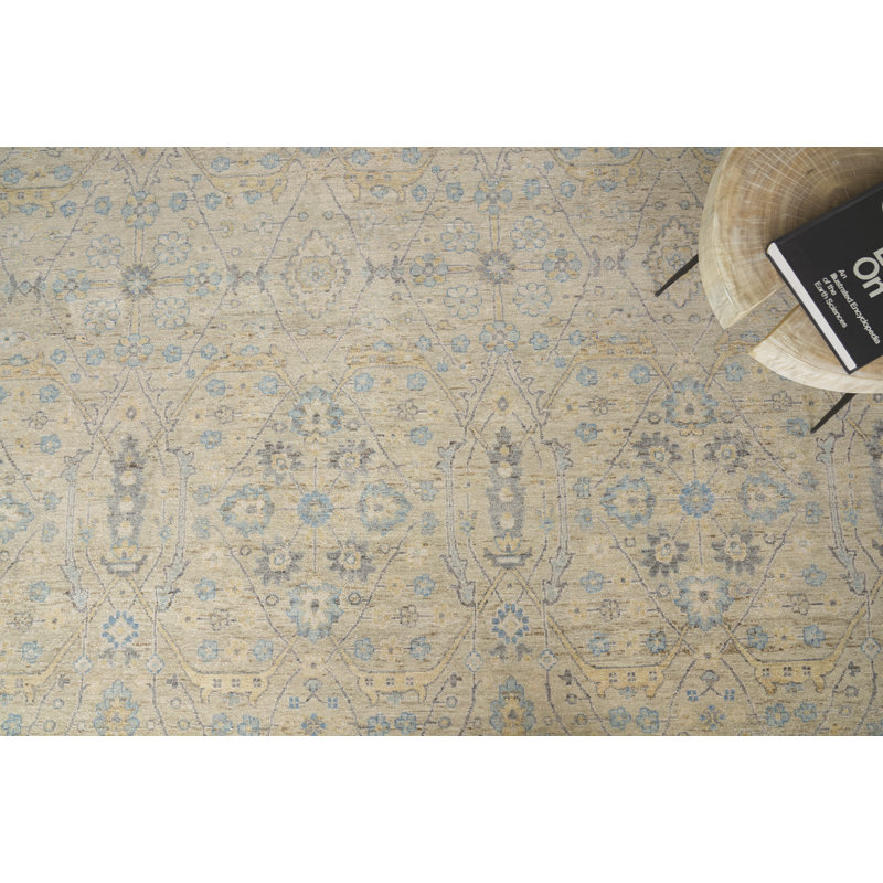 Harper Wool Damask Area Rug, Rectangle 14' x 18'