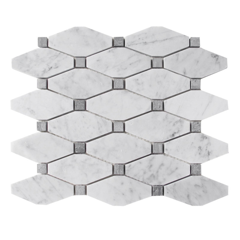Carreau de mosaïque pour mur et plancher en marbre 11 po x 12 po