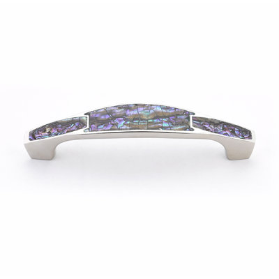 Schaub Symphony Imperial Shell Cabinet Pull 4" Center-to-Center, Polished Nickel