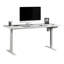 Bureau assis / debout, finition blanche
