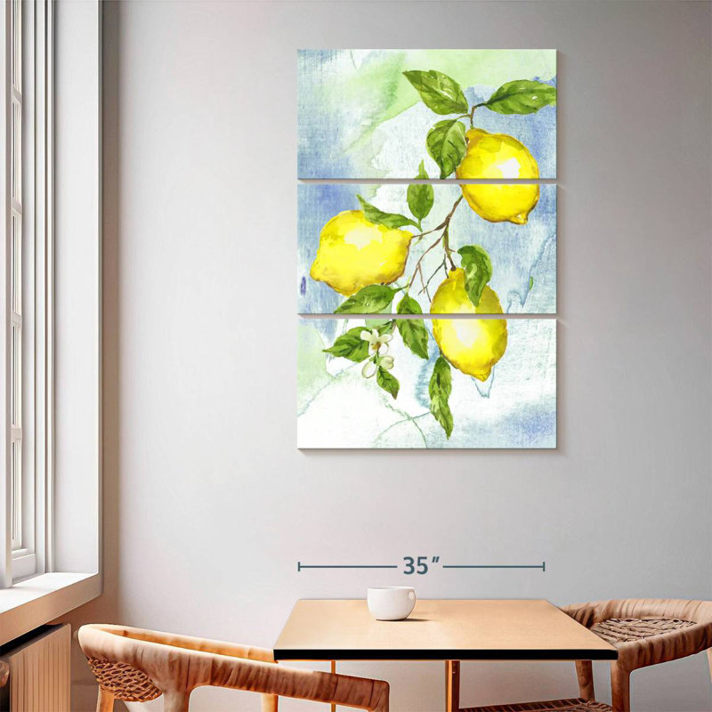 Yarlin Painterly Lemons II, 65" H x 42" W
