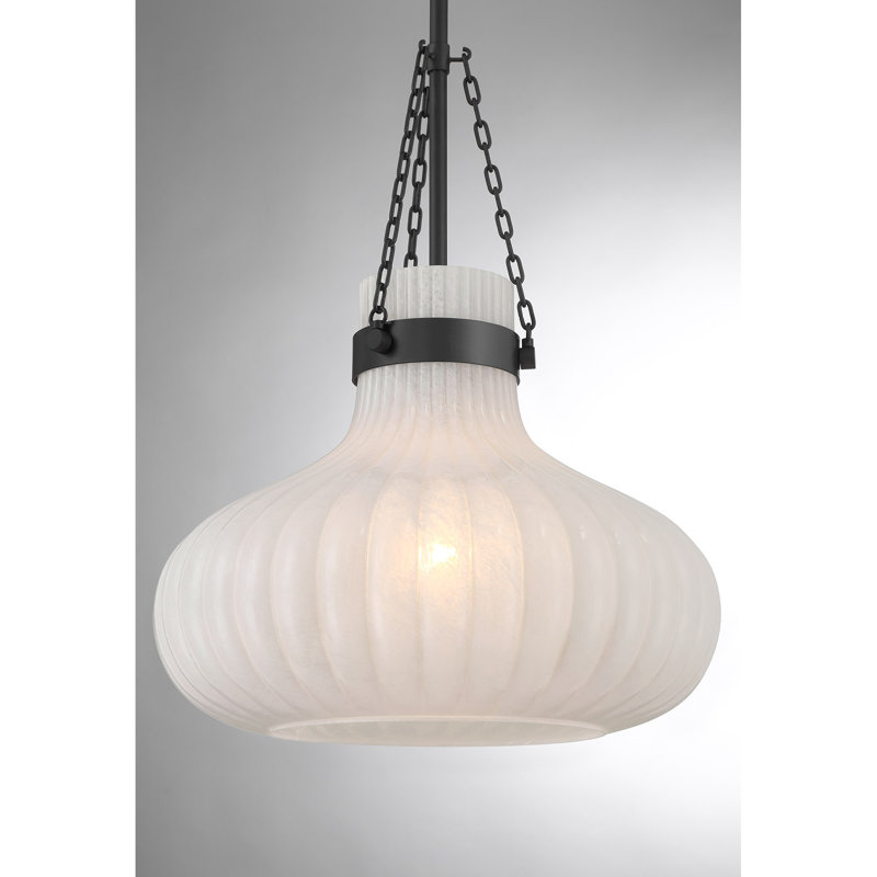 Luminaire suspendu 1 lumière Keiya, Noir